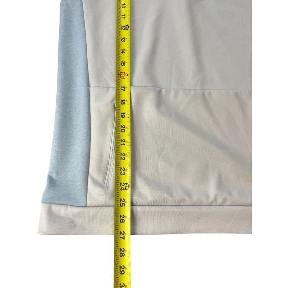 Mizzen + Main Men's Versa Quarter 1/4 Pullover Color Block Light Pastel Grey Per - Picture 8 of 11